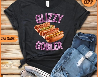 Glizzy Gobbler Comfort Colors Shirt: Funny Hot Dog Lover Tee
