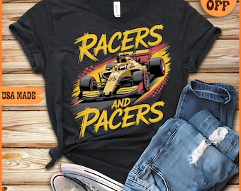 Motorsport Racing Graphic Tee: Speed Car Checkered Flag Fan Shirt