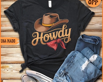 Howdy Cowgirl Shirt: Western Graphic Tee, Southern Charm
