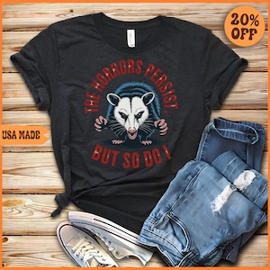 Retro Opossum Meme Shirt: Funny Mental Health Graphic, Sarcastic Weirdcore Style
