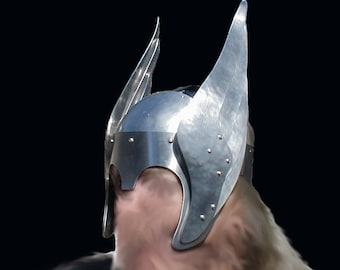 Thor Styled Metal Helmet with adjustable tie back