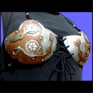 Steampunk Metal Bra series 002 all sizes image 1