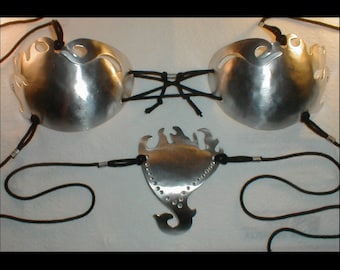 Metal Fire Bra and Thong Plate set