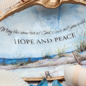 Christian Coastal Sympathy Gift, Beach Theme Get Well Inspiration Gift, Cancer Encouragement Gift, Faith Hope, God's Love Gift, Beach Art