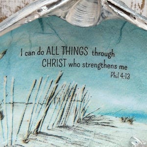 Phil 4:13 I Can Do All Things Through Christ Who Strengthens Me Beach  Scripture Encouragement Gift  Shell Ring Dish Christian Bible Verse