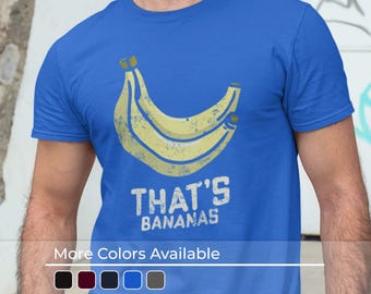 Camiseta That’s Bananas: divertida camiseta con gráfico de plátano, camiseta vintage con frutas desgastadas, camiseta con juego de palabras peculiar, camiseta con humor sobre comida, camiseta divertida de estilo retro