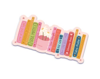 Romance Book Tropes Sticker – Cute Bookish Gift for Readers – Perfect for Book Lovers, Enemies to Lovers Fans, and Romance Book Stickers