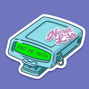 PRN Nurse Life Sticker - Pro Re Nata Pager Vinyl Sticker for Healthcare Workers and Nursing Professionals - Nursing and Healthcare Gift
