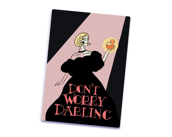 Don't Worry Darling Sticker  Retro Florence Pugh Art Deco Aesthetic -  Vintage Hollywood Glam Oscars Fashion - Etsy