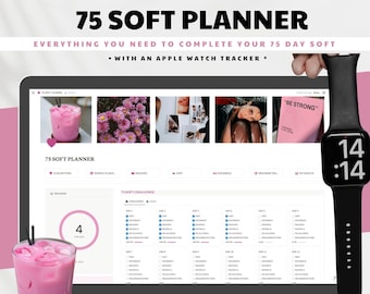 75 Soft challenge notion fitness notion notes all in one notion planner 75 soft tracker meal planner notion glow up weight loss planner