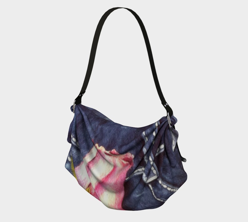 Flower Origami Bag Classy Origami Bag PINK ROSE DENIM Origami Origami Bag Floral Origami Bag Unique Origami Bag Watercolor Origami Bag