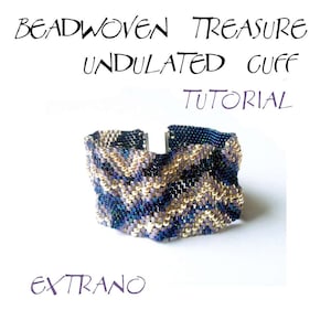 Bracelet tutorial, even peyote pattern, bracelet pattern, seed beads pattern, bracelet tutorial, wide cuff, beading tutorial, UNDULATED CUFF