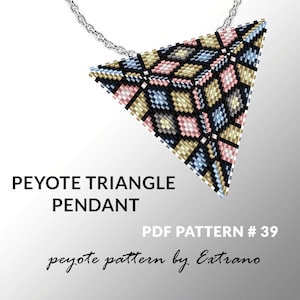 Peyote Dreieck Muster mit Anleitung, Peyote Dreieck Anleitung, Dreieck Peyote Muster, Mutterstich, Dreieck Peyote Anhänger #39