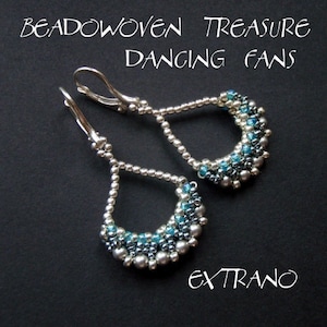 Tutorial pendientes largos, tutorial pendientes extra largos, tutorial pendientes abanico, patrón pendientes, pendientes colgantes - DANCING FANS