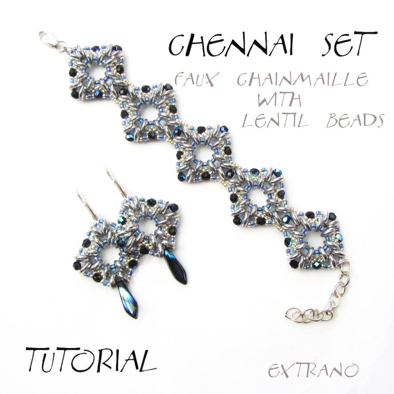 Beading tutorials, beading patterns, seed beeds jewelry: Buy ANY 3 TUTORIALS for 12 USD Earrings, Bracelets, Peyote Patterns and more image 10