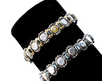 Dünnes Armband Tutorial, Perlen dünnes Armband, Schmuck Tutorial, Waben Perlen, Halb-Tila Perlen - Instant Download SIMPLE ROYAL Tutorial