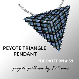 Peyote Dreieck Muster mit Anleitung, Peyote Dreieck Anleitung, Dreieck Peyote Muster, Native Stitch, Dreieck Peyote Anhänger #51