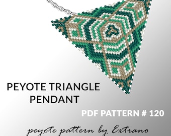 Dreieck Peyote Muster, Peyote Dreieck Muster mit Anleitung, Peyote Dreieck Anleitung, Native Stitch, rotes Dreieck Peyote Anhänger #120