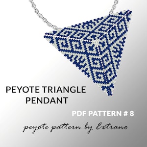 Peyote Dreieck Muster mit Anleitung, Peyote Dreieck Anleitung, Dreieck Peyote Muster, Nativer Stich, Dreieck Peyote Anhänger #8