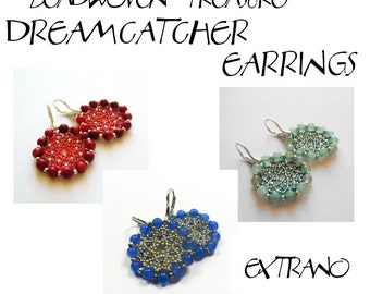 Runde Ohrringe Tutorial, Perlenohrringe Tutorial, Perlenohrringe, Perlenohrringe, Traumfänger - DREAMCATCHER