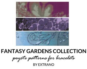 Wzory bransoletek pejotlowych, nawet wzór pejotlowy, abstrakcyjny wzór pejotlowy, indiański wzór bransoletki pejotlowej FANTASY GARDENS
