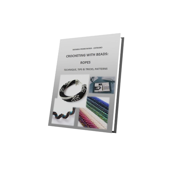Crocheted bead ropes e-book, complete guide to crocheting with beads, step-by-step instructions, tips, schemes, patterns, crocheting e-book