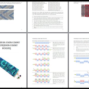 Peyote stitch e-book, peyote tutorial, complete guide to peyote stitch, step-by-step instructions, schemes and patterns, PDF PEYOTE STITCH image 5