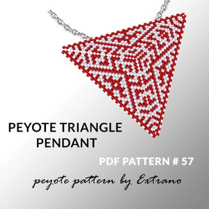 Peyote Dreieck Muster mit Anleitung, Peyote Dreieck Anleitung, Dreieck Peyote Muster, Native Stitch, Dreieck Peyote Anhänger #57