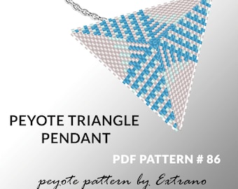 Peyote Dreieck Muster mit Anleitung, Peyote Dreieck Anleitung, Dreieck Peyote Muster, Mutterstich, Dreieck Peyote Anhänger #86