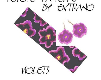 Patrón Peyote SET de Extrano - VIOLETAS - 4 colores SOLAMENTE