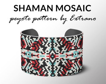 diseño de pulsera, peyote de recuento impar, patrón de puntada, patrón pdf, pulsera de peyote, patrón de peyote, joyería nativa americana, pulsera huichol