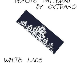 Bracelet peyote pattern, peyote bracelet, even peyote stitch pattern, delica pattern, 2 colors, instant download PDF -  WHITE LACE