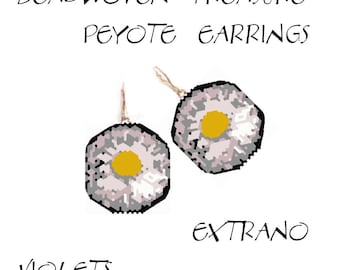 Peyote Earrings - DAISIES - Pattern ONLY without detailed instructions - Instant download