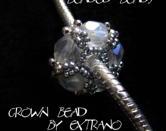 TUTORIAL - beaded bead - CROWN BEAD - immediate download