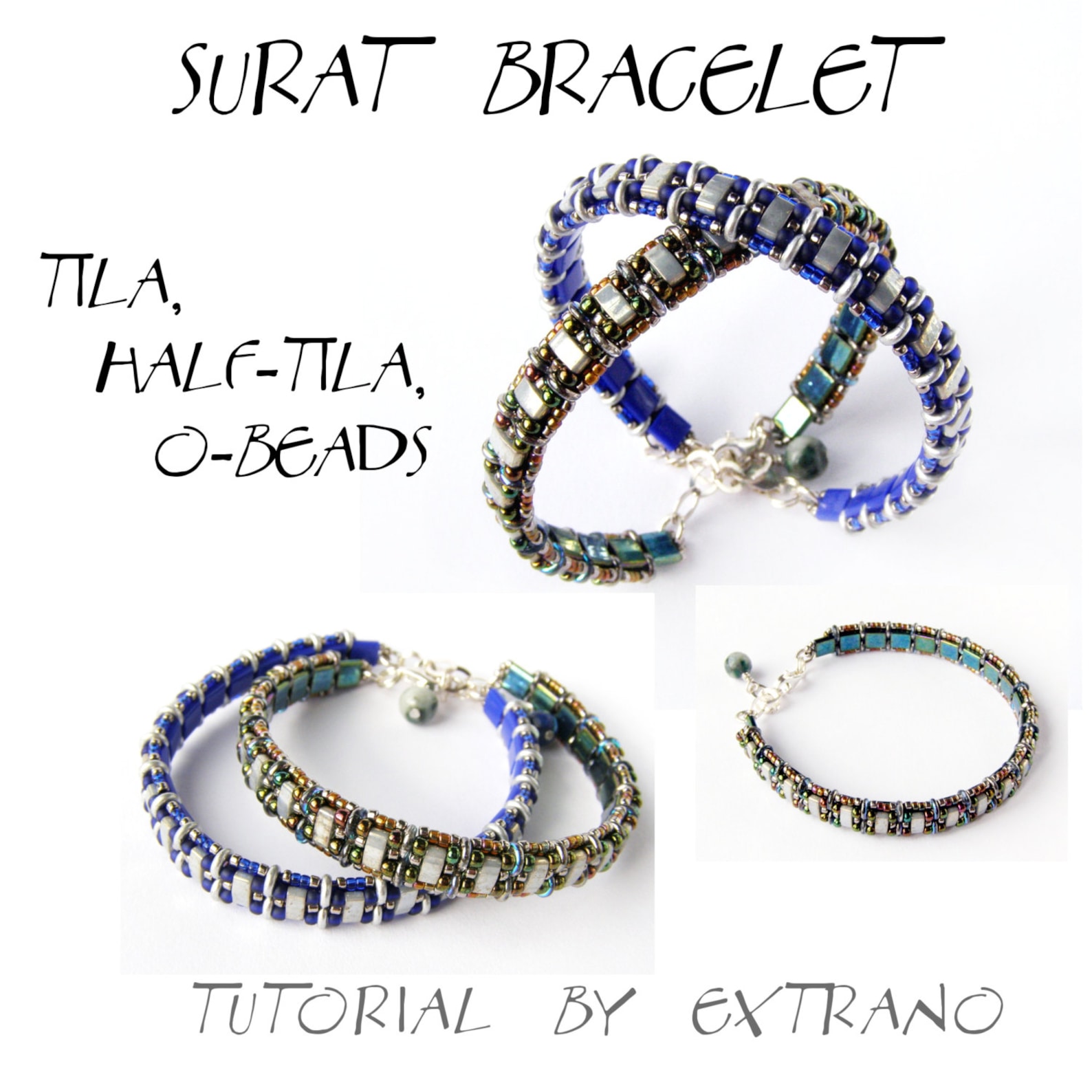 Thin Bracelet Tutorial, Beaded Thin Bracelet, Jewelry Tutorial, SURAT