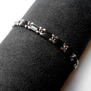Bracelet tutorial, bracelet pattern, Tila bracelet, Tila beads tutorial, DIY jewelry, beading tutorial SIMPLE TILA Bracelet pdf pattern image 3