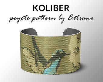 Peyote pattern, bracelet pattern, peyote bracelet, even peyote stitch pattern, delica pattern, 6 colors, PDF, instant download -  KOLIBER