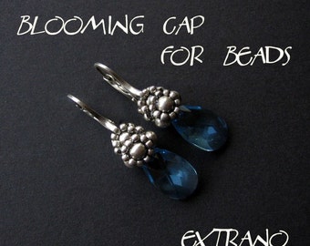 Samouczek na kolczyki z koralików, samouczek na długie kolczyki, wzór na długie kolczyki, wzór na kolczyki, samouczek na czapkę z koralików - BLOOMING CAP