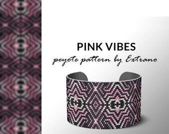 Peyote pattern bracelet, uneven peyote pattern, even peyote stitch, peyote pattern, native jewelry, spiritual jewelry, peyote PINK VIBES