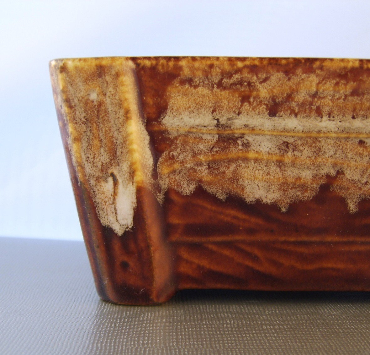 Vintage Brush Planter Brown Ceramic Pottery USA Etsy