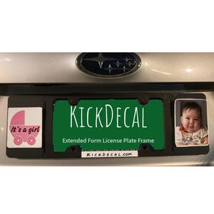 Cadre de plaque d'immatriculation personnalisé, Sticker personnalisé, Support de plaque d'immatriculation, Cadeau pour maman, Cadeau pour papa, Faire-part de bébé