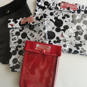 Set di 4 borse da viaggio trasparenti con motivo Topolino, organizer per borse di pronto soccorso, disinfettante per le mani, salviette per pannolini per bambini, tote Disney Cruise