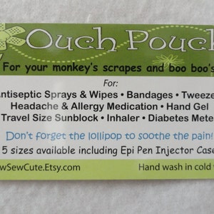 Mimmi Pigg & Röda Prickar Aj-påse 2 4x5's Genomskinligt Framfönster Första Hjälpen Sminkväska Disney Blöjväska Ryggsäcksinsats Fiskförlängare bild 6