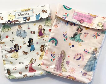 Disney Princess Tyg (1) 6x8 Aj-påse Genomskinlig Reseorganiseringsväska för Första Hjälpen Småbarnsflickor Disneyland Cruise Fish Extender