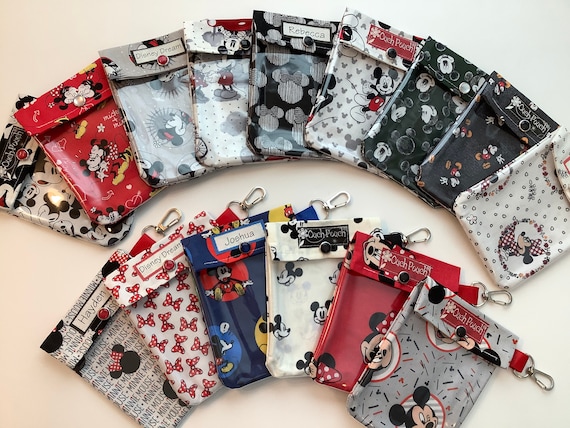 Disney Mickey Minnie Mouse 5 Pack Clear Front 4x5 Ouch Pouch