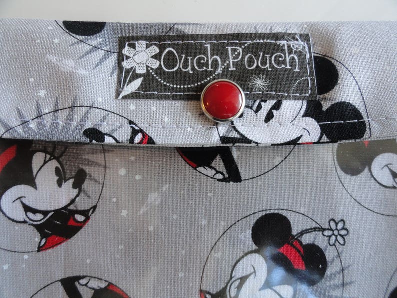 Mickey / Minnie Mouse (1) Ouch Pouch Clear Travel Organizer Bag First Aid Cosmetics Kids Disney Park Cruise Fish Extender 5x7 Personalize image 5