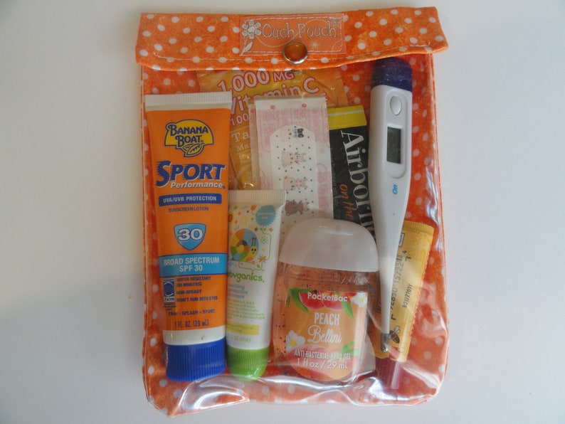 SALE CLEARANCE Your Choice Clear Organizer First Aid Make Up Purse Baby Diaper Bag Supplies As-is Ouch Pouch Large 6x8 Gift Under 10 1
