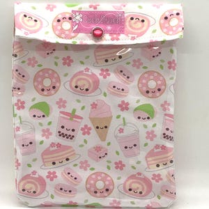 Kawaii Dessert Ouch Pouch Large 6x8 Clear Pocket First Aid Baby Girl School Supplies Cosmetics Diaper Bag Organizer Travel School