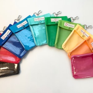96 Bulk PVC Zipper pencil pouch, assorted neon colors