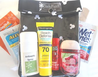 Musse Pigg svart & vit aj-påse genomskinlig framsida 5x7 resefodral handväska ryggsäck blöjväska organizer första hjälpen-kit Disney kryssningspresent